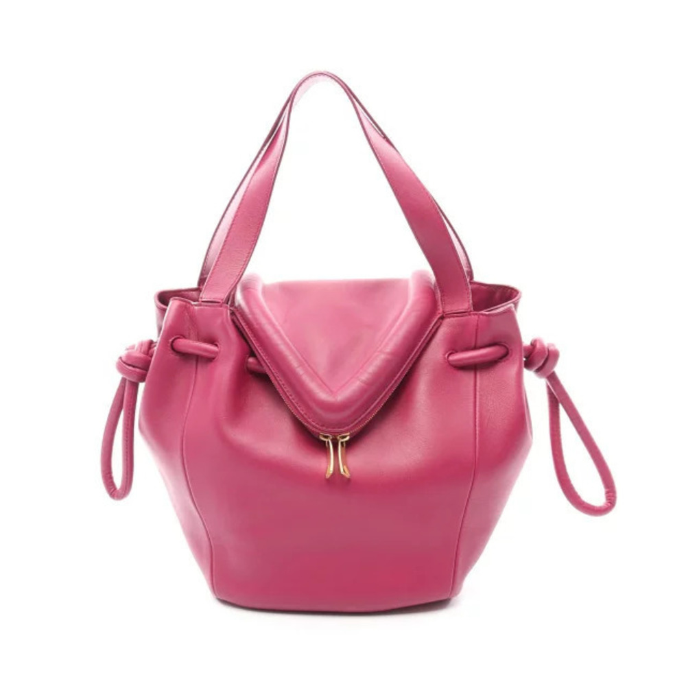 Bottega Veneta Beak Leather Shoulder Bag calfskin leather Pink